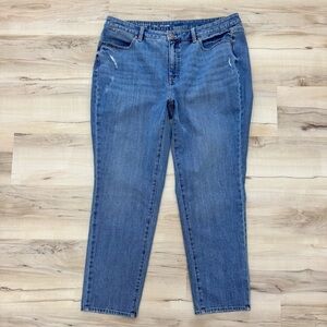 Talbots Flawless slim ankle distress straight leg pants plus women’s 16